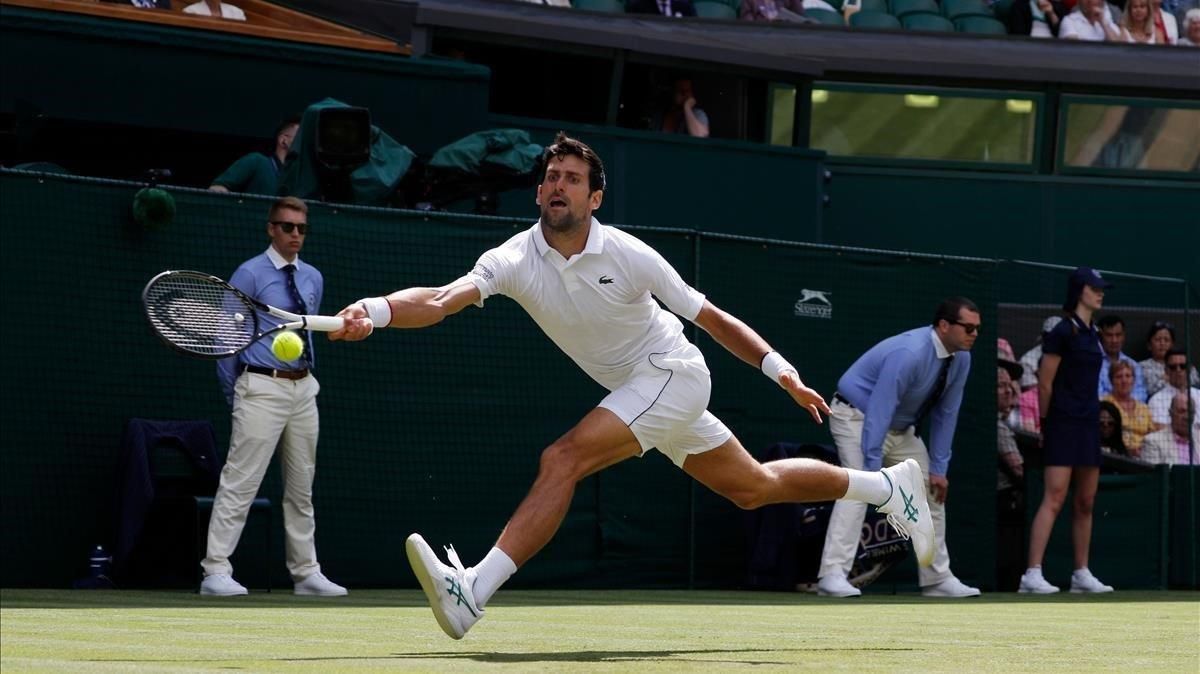 Novak Djokovic, en el pasado Wimbledon, donde reinó. Novak Djokovic, en el pasado Wimbledon, donde reinó.