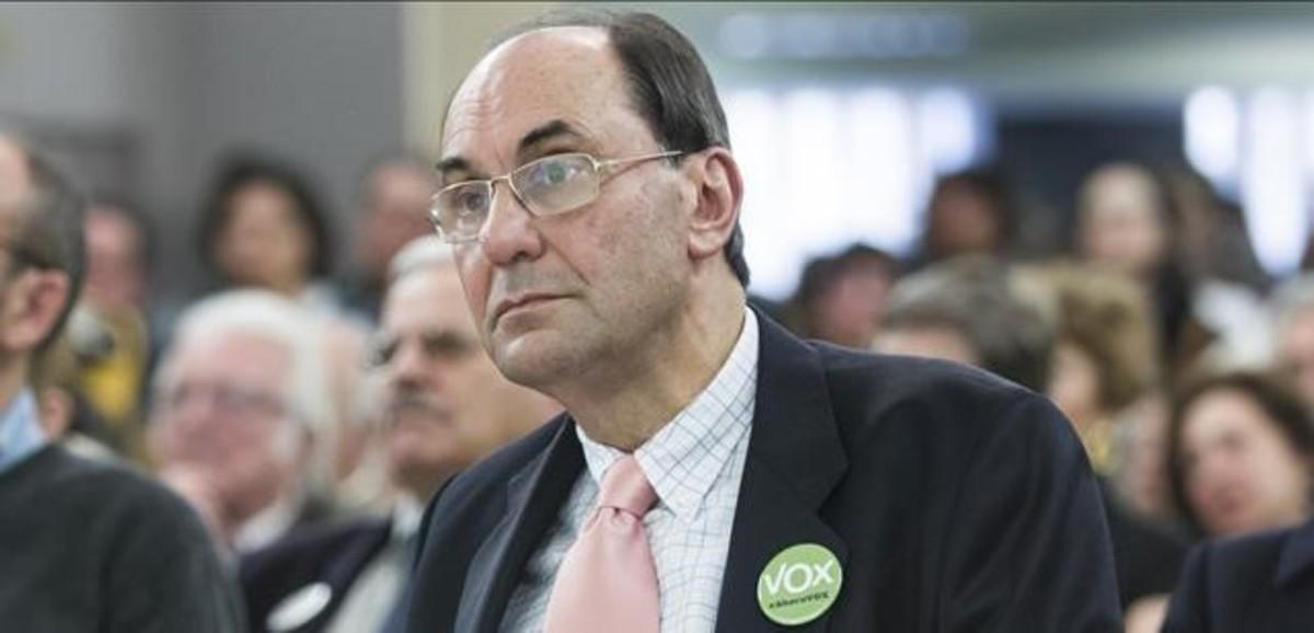 Vidal-Quadras, en un acto de Vox durante la campaña de las últimas eleccioens europeas.