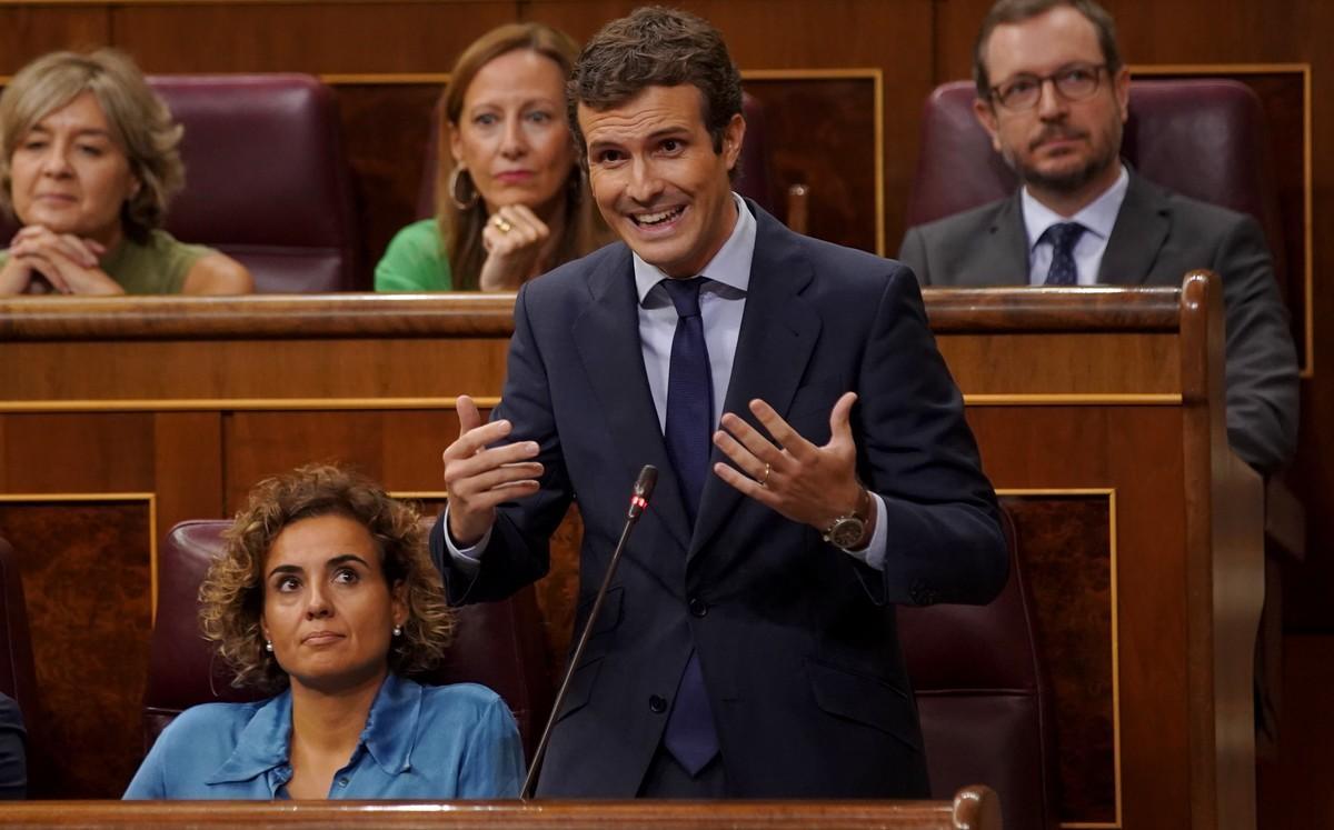 Pablo Casado, en el Congreso de los Diputados.