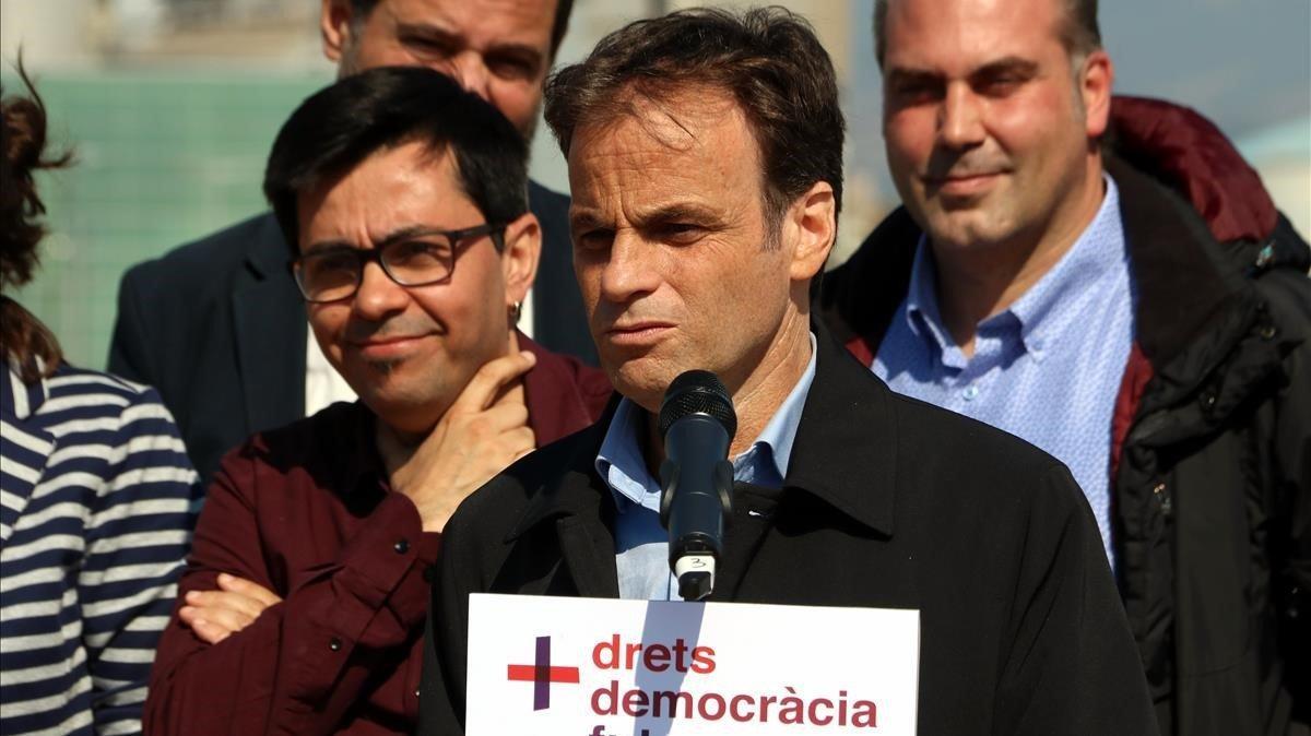 Jaume Asens, durante la presentación de su candidatura.