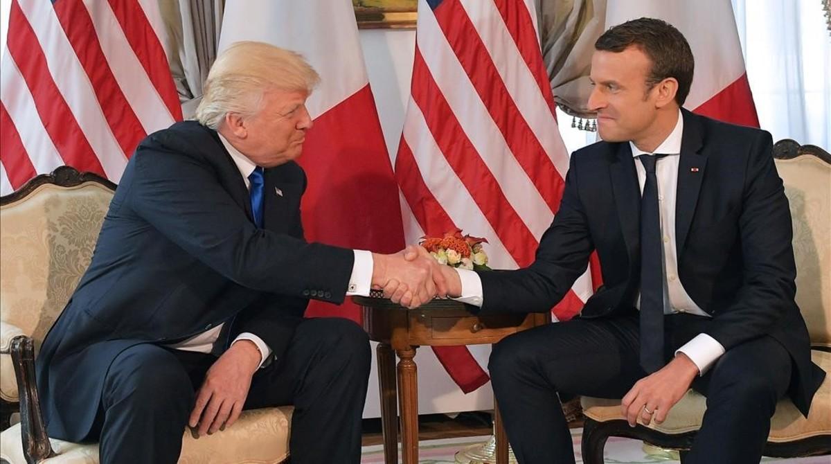 Trump y Macron durante su encuentro del pasado 25 de mayo. 