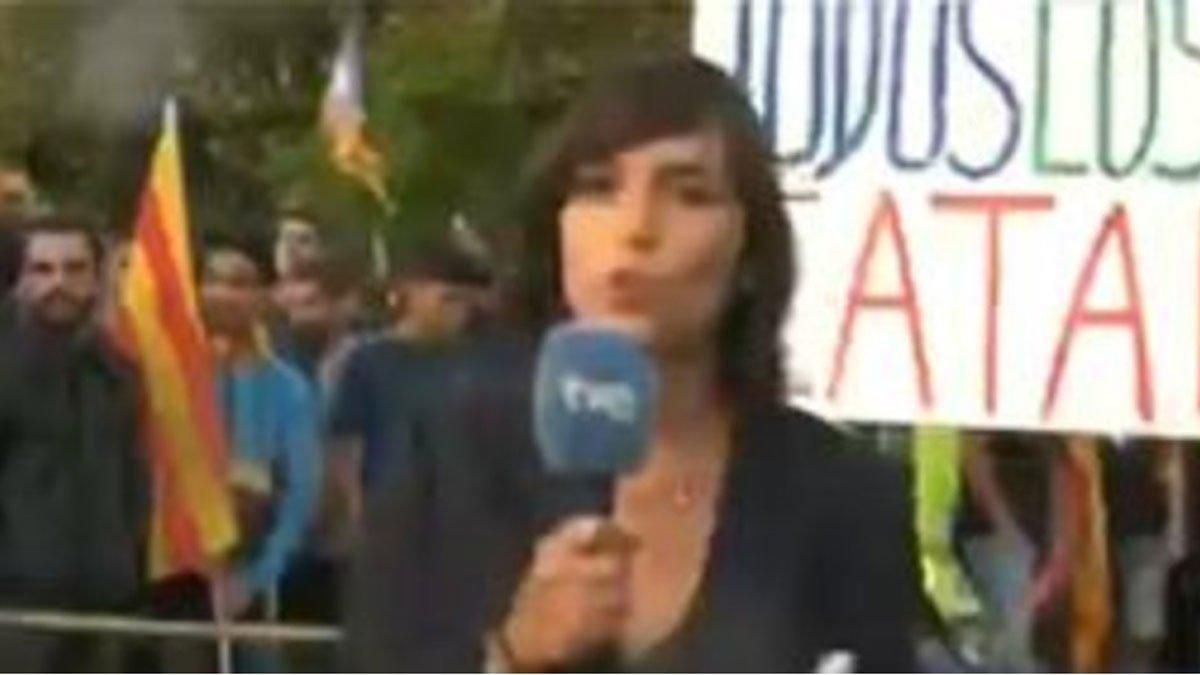 Ángela García Romero, durante la agresión. Ángela García Romero, durante la agresión.