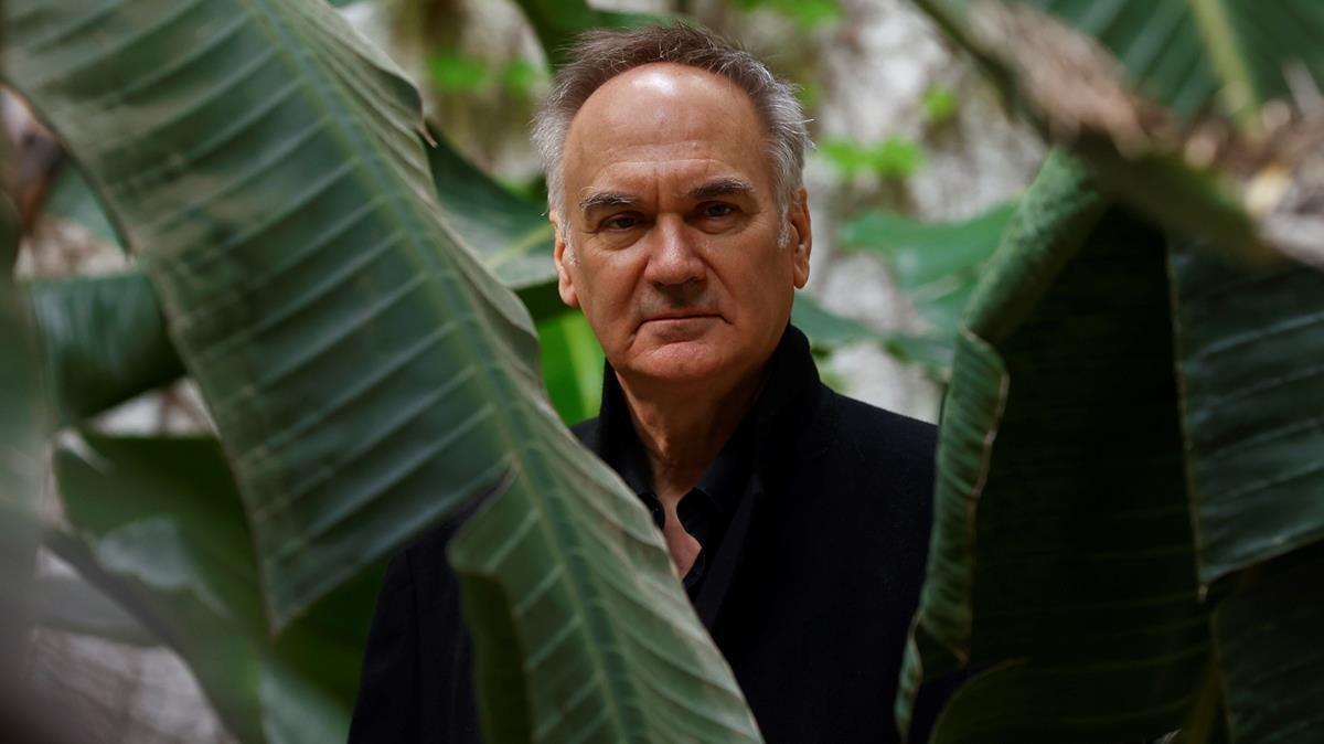El escritor francés Hervé Le Tellier, autor de la novela ’La anomalía’, en su reciente visita a Barcelona.  