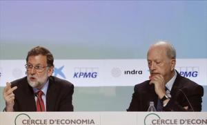 Mariano Rajoy y Juan José Brugera, presidente del Cercle d’Economia, en las jornadas del año pasado. 