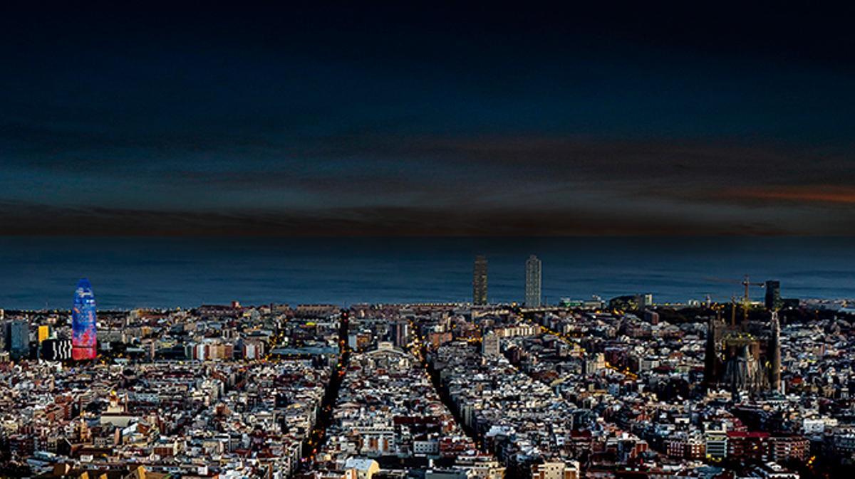 Barcelona vista desde varios miradores de la ciudad