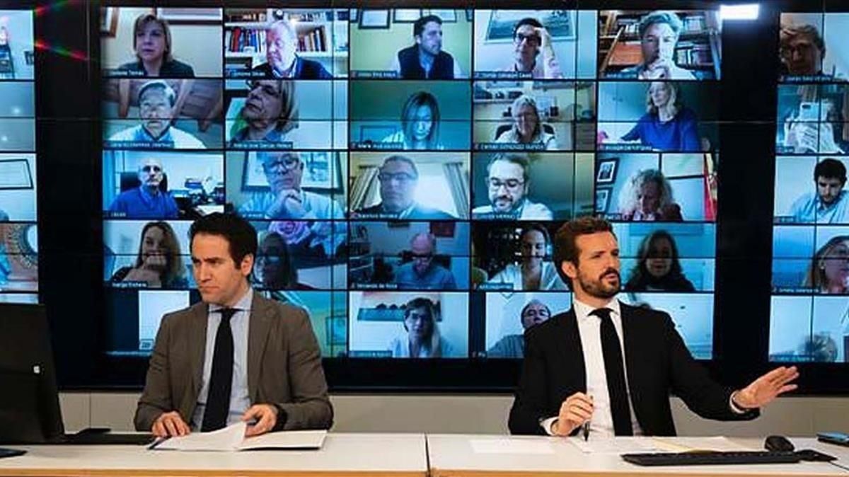 El presidente del PP, Pablo Casado, y el secretario general del partido, Teodoro García Egea El presidente del PP, Pablo Casado, y el secretario general del partido, Teodoro García Egea