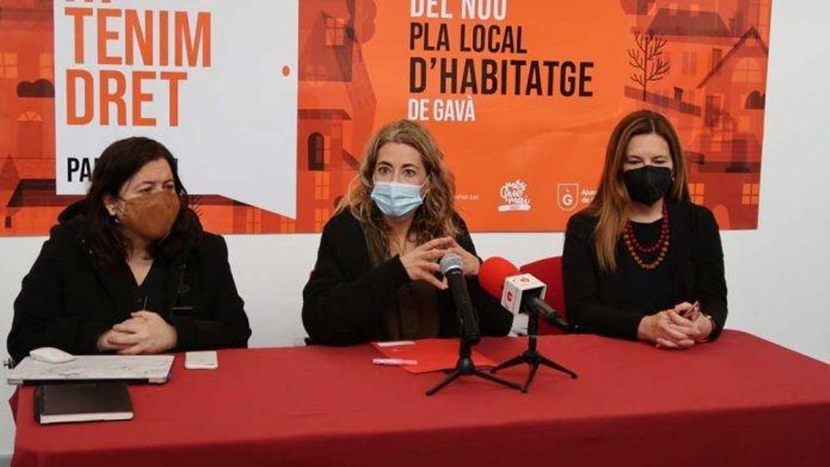 Imagen de la rueda de prensa de presentación del Plan de Vivienda de Gavà. Imagen de la rueda de prensa de presentación del Plan de Vivienda de Gavà.