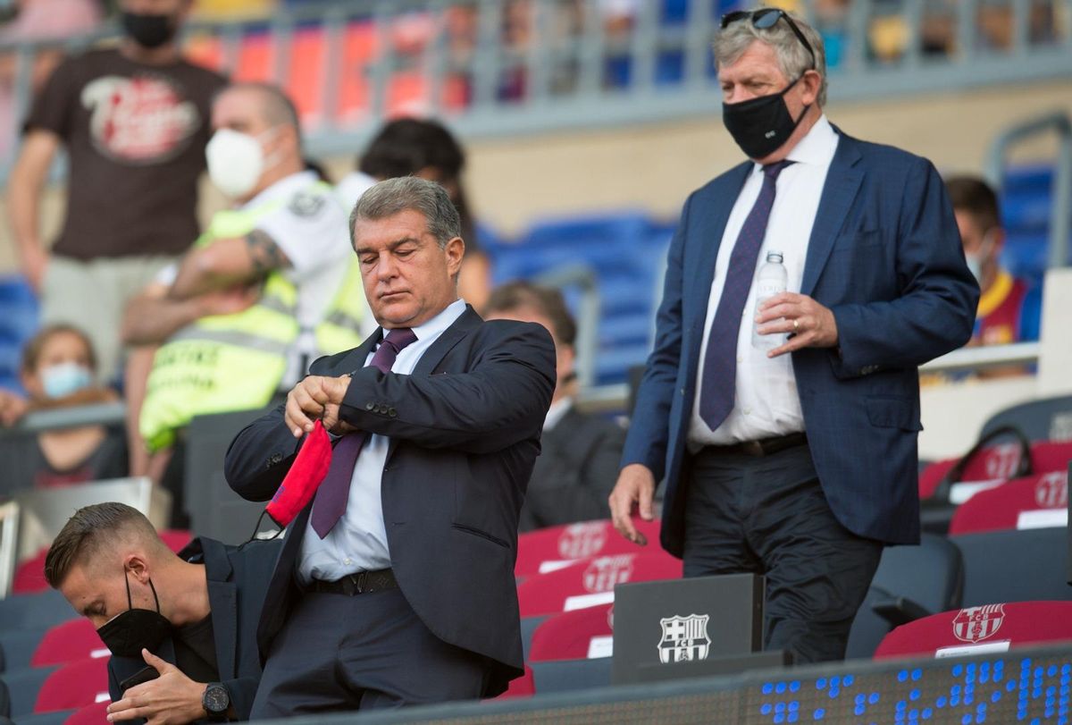 Laporta, en el Camp Nou. Laporta, en el Camp Nou.