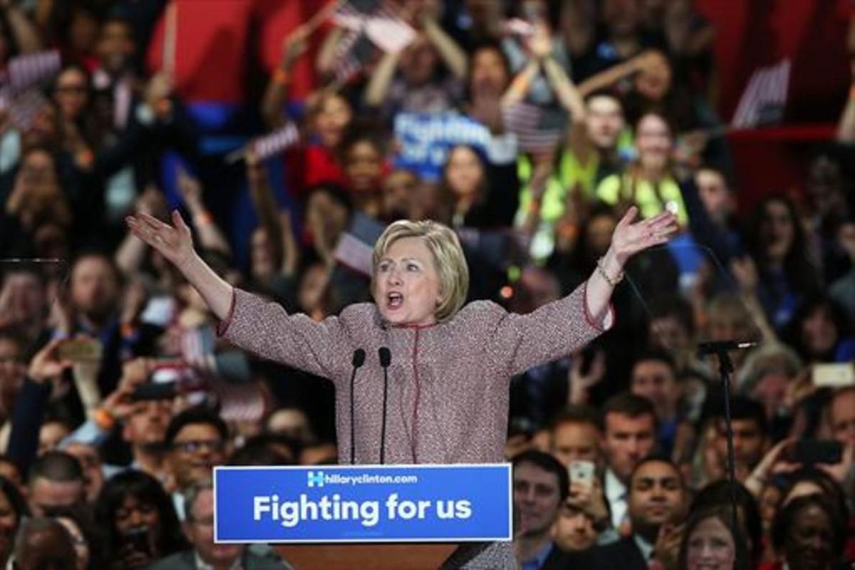 Hillary Clinton en un acto de las primarias en Nueva York. Hillary Clinton en un acto de las primarias en Nueva York.