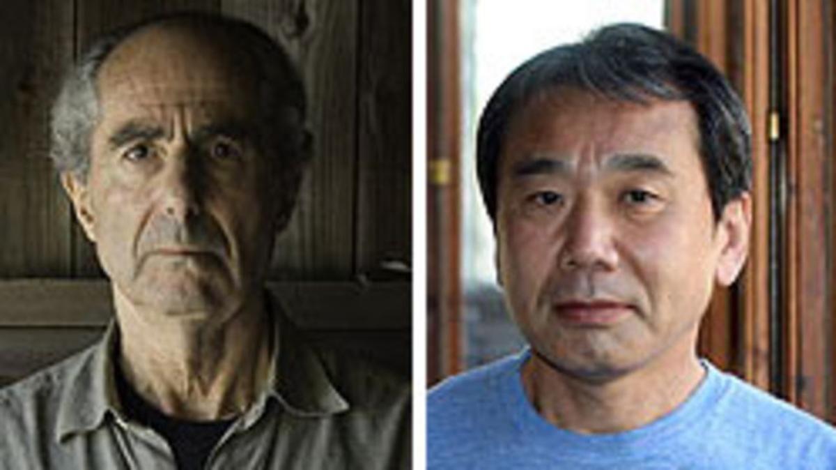 Los escritores Philip Roth (izquierda) y Haruki Murakami. Los escritores Philip Roth (izquierda) y Haruki Murakami.