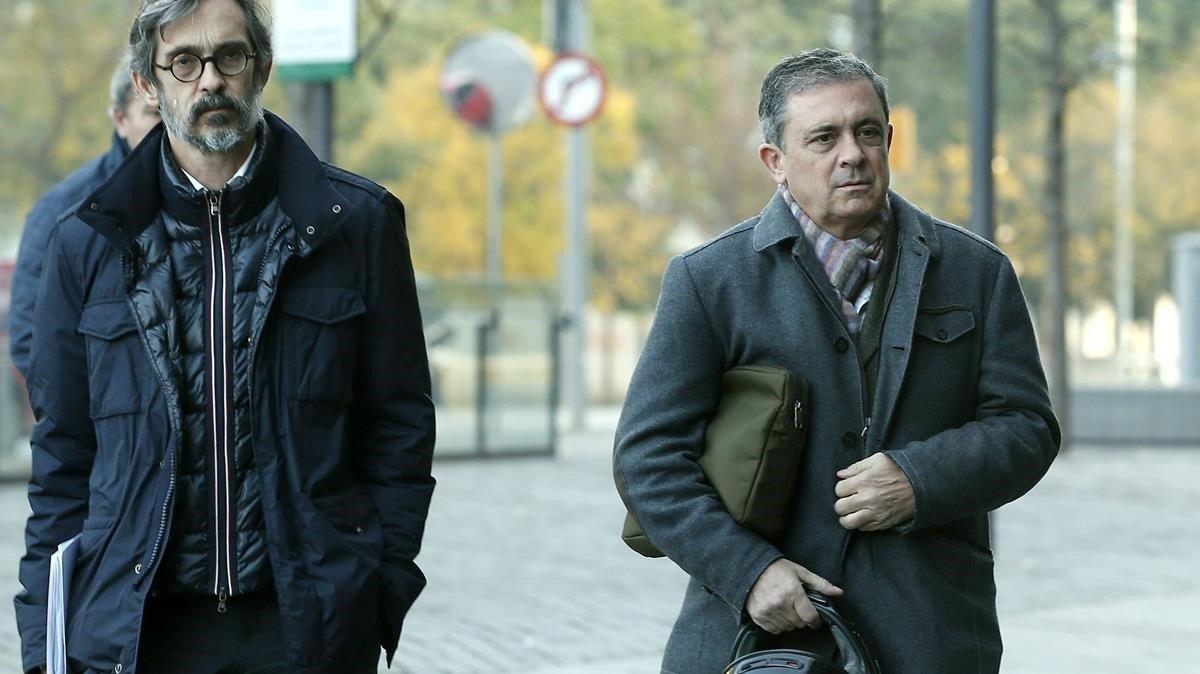 Jordi Pujol Ferrusola y su abogado, Cristobal Martell, en una foto de archivo.