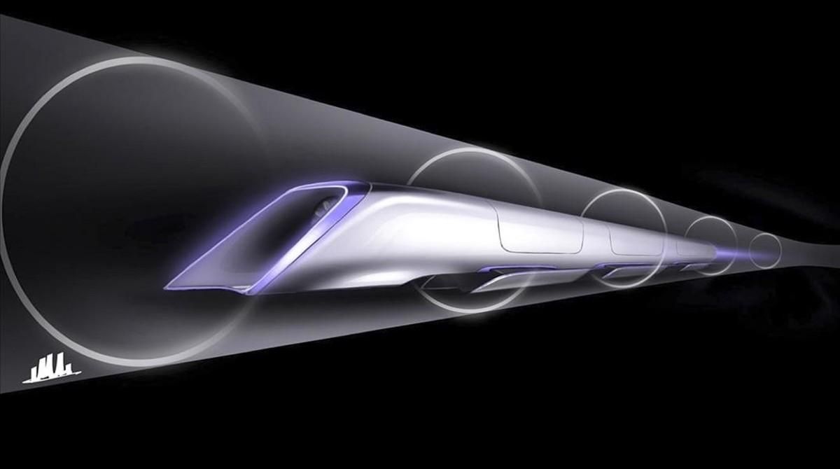 Imagen de uno de los prototipos del tren Hyperloop. Imagen de uno de los prototipos del tren Hyperloop.