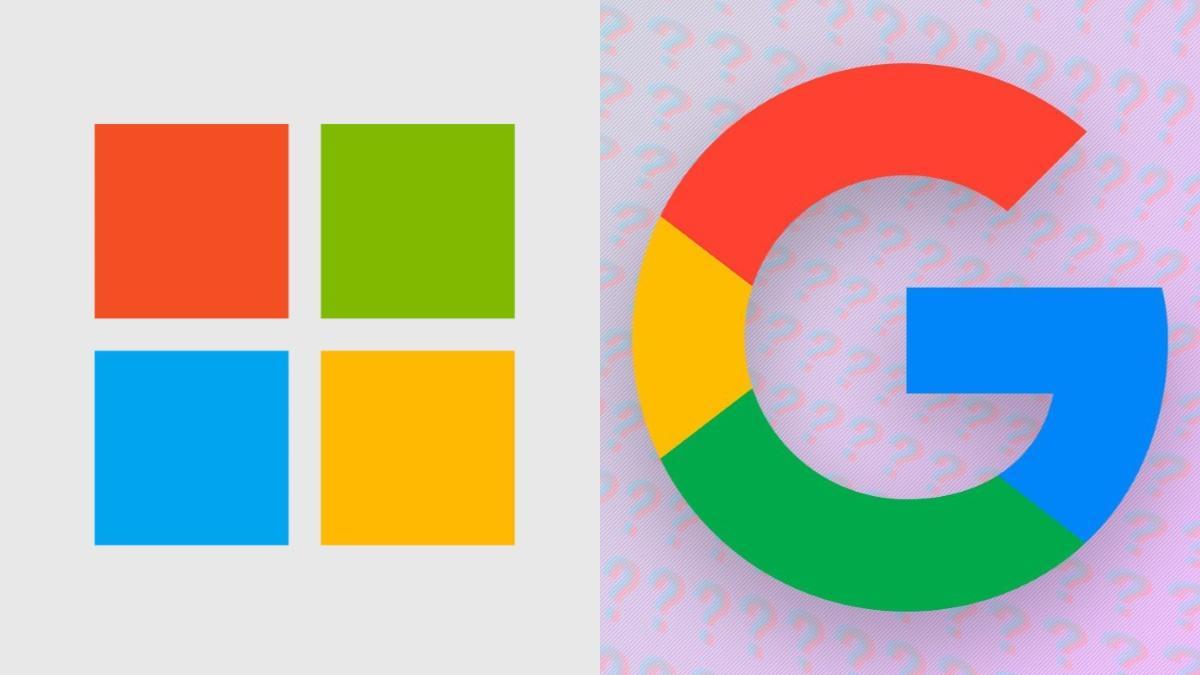 Logos de Microsoft y Google