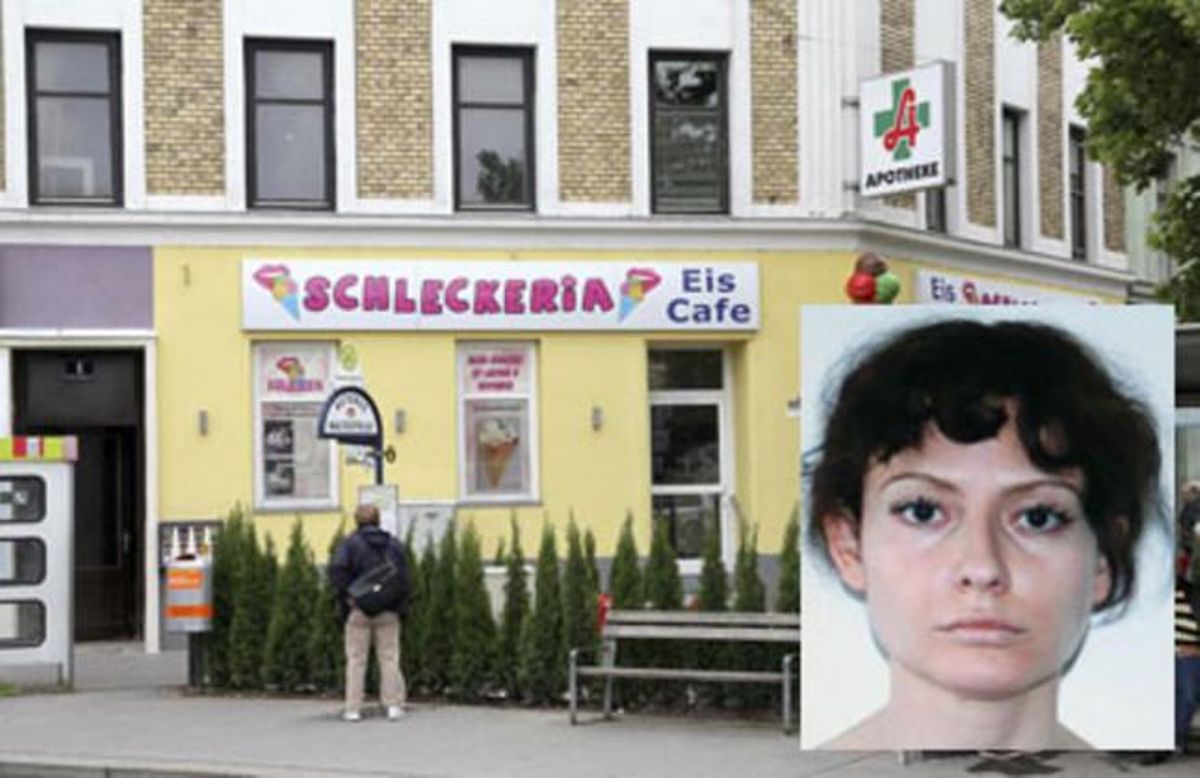 Vista exterior de la heladería propiedad de Estibaliz Carranza (en la foto pequeña) donde han aparecido dos cuerpos sin vida en una nevera. Vista exterior de la heladería propiedad de Estibaliz Carranza (en la foto pequeña) donde han aparecido dos cuerpos sin vida en una nevera.