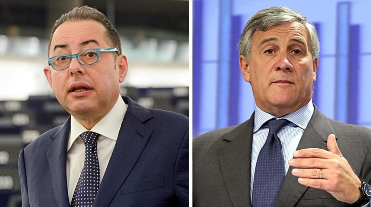 Dos de los candidatos a presidir la Eurocámara, el socialista Gianni Pitella (izquierda) y el conservador Antonio Tajani, ambos italianos. Dos de los candidatos a presidir la Eurocámara, el socialista Gianni Pitella (izquierda) y el conservador Antonio Tajani, ambos italianos.
