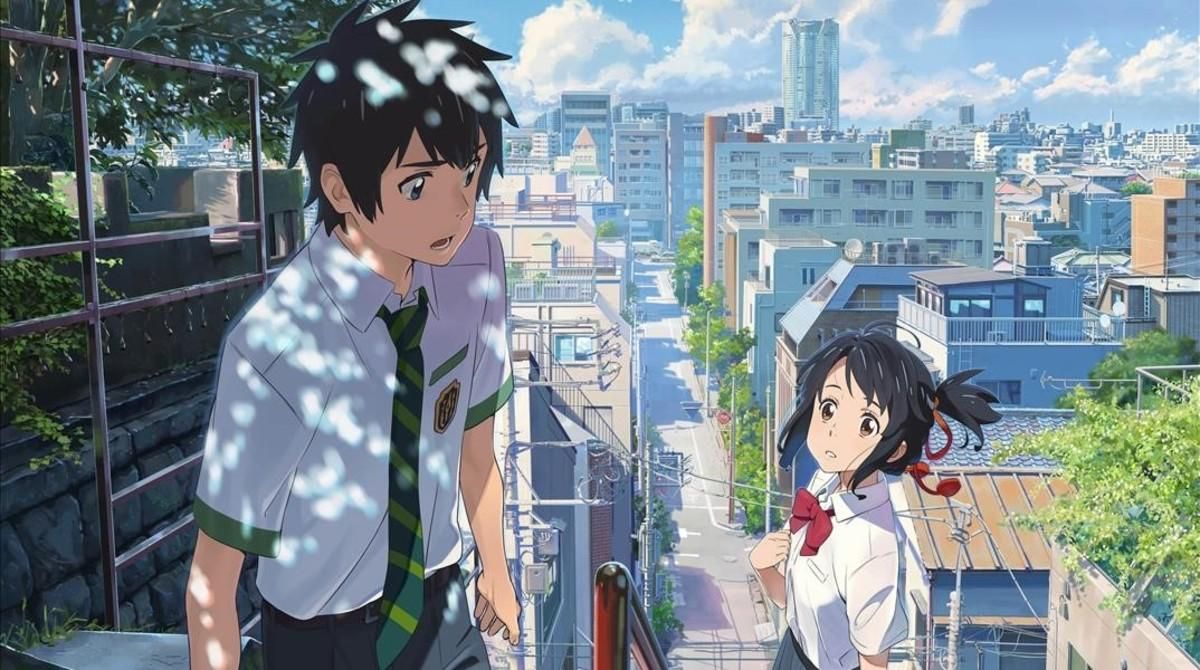 Un momento de la película Your Name Un momento de la película Your Name