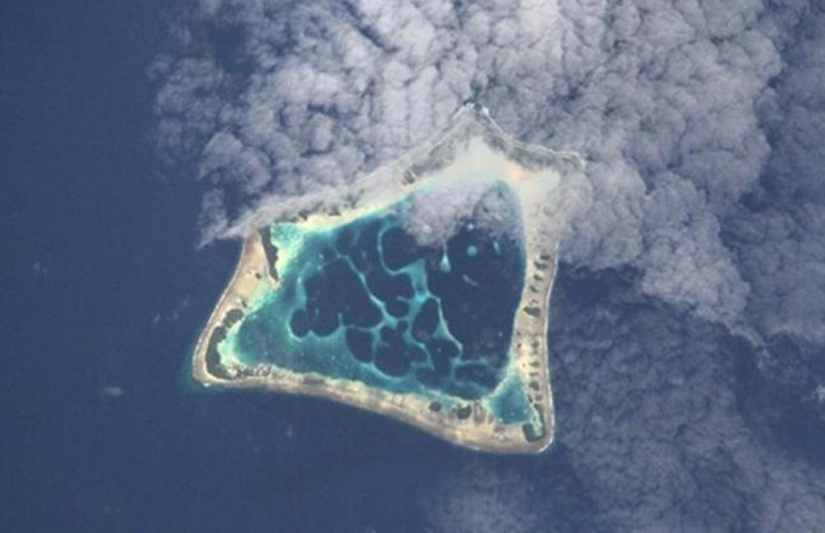 Vista aérea del archipiélago de Tokelau.