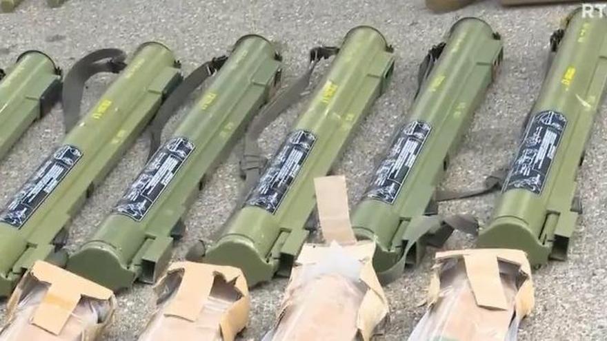 The largest arsenal of Serbian militias seized in Kosovo since the end of the war