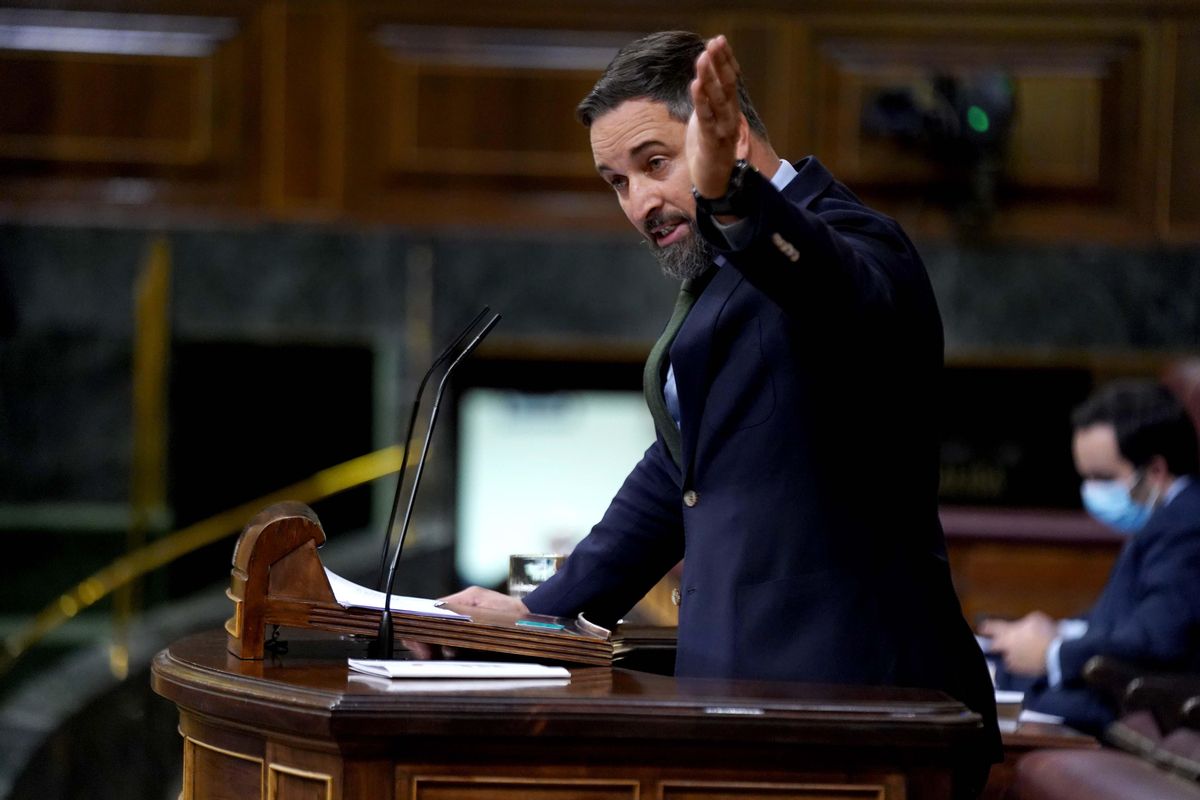 Santiago Abascal, durante una intervención en el Congreso. Santiago Abascal, durante una intervención en el Congreso.