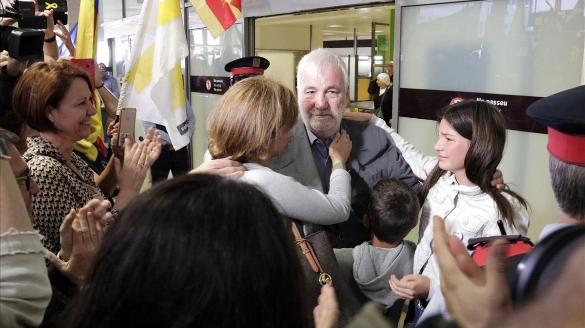 Josep Maria Matamala, a su llegada al aeropuerto de Girona