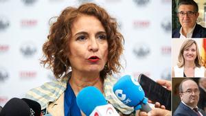 María Jesús Montero, nova número dos del PSOE, i Patxi López i Alegría, portaveus