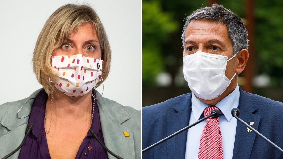 La ’consellera’ Alba Vergés y el ’conseller’ Miquel Sàmper. La ’consellera’ Alba Vergés y el ’conseller’ Miquel Sàmper.