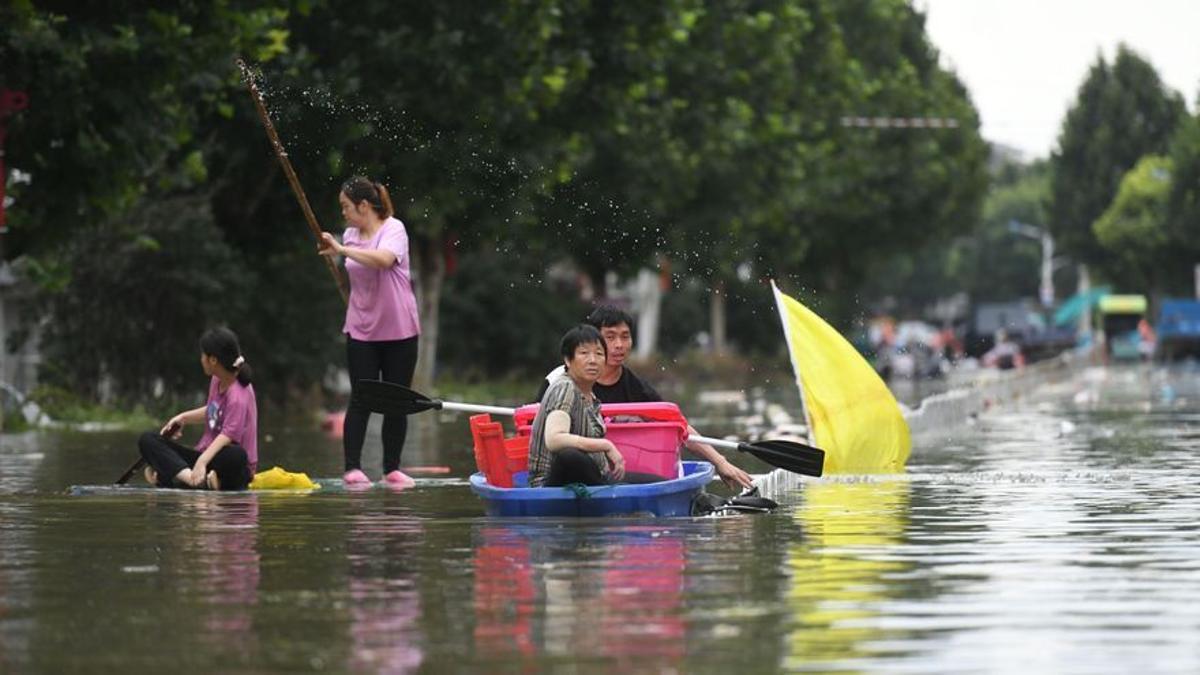 Imagen de archivo de una inundación en Chaohu, China.