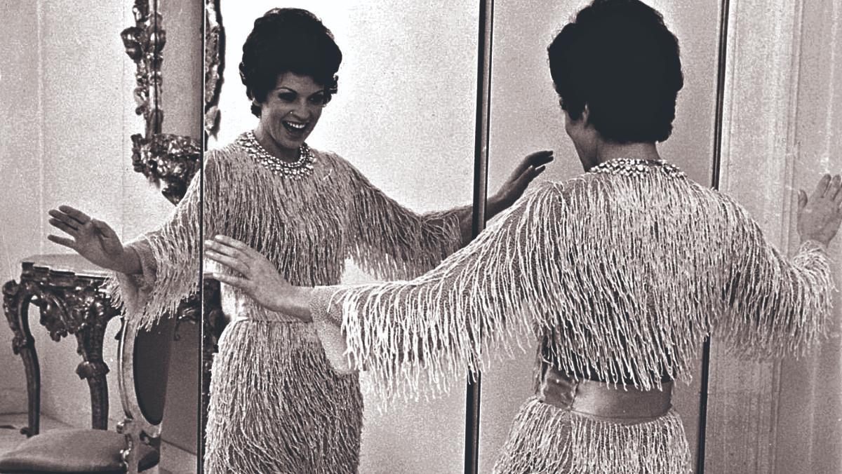 La cantante española Salomé para el festival de Eurovision de 1969.