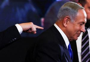 El líder del Likud, Benjamin Netanyahu, durante la jornada electoral en Israel.