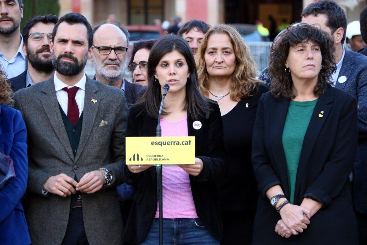 La ejecutiva de ERC comparece tras la decisión sobre Junqueras. La ejecutiva de ERC comparece tras la decisión sobre Junqueras.