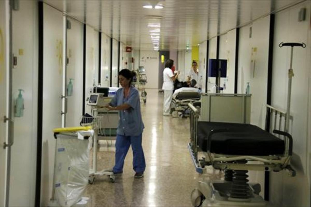 Módulos de urgencias en el hospital de Bellvitge.