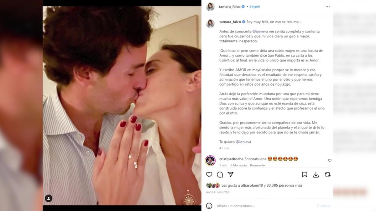 Tamara Falcó anuncia que se casa con Íñigo Onieva.