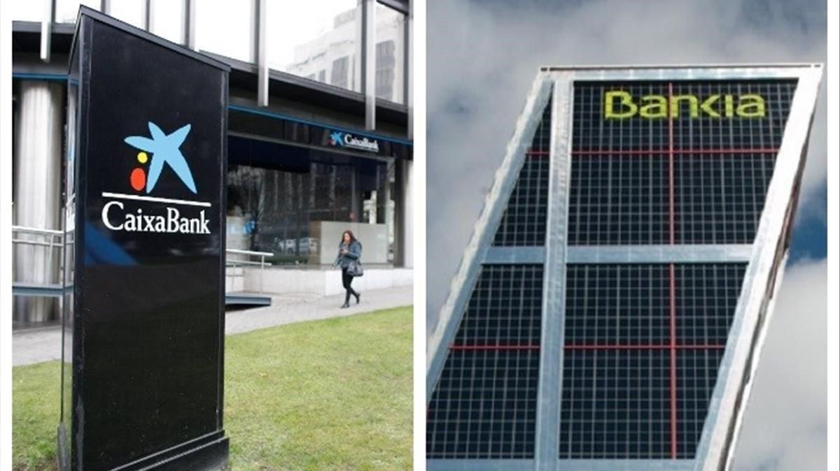 Imágenes corporativas de la Caixa y Bankia. Imágenes corporativas de la Caixa y Bankia.