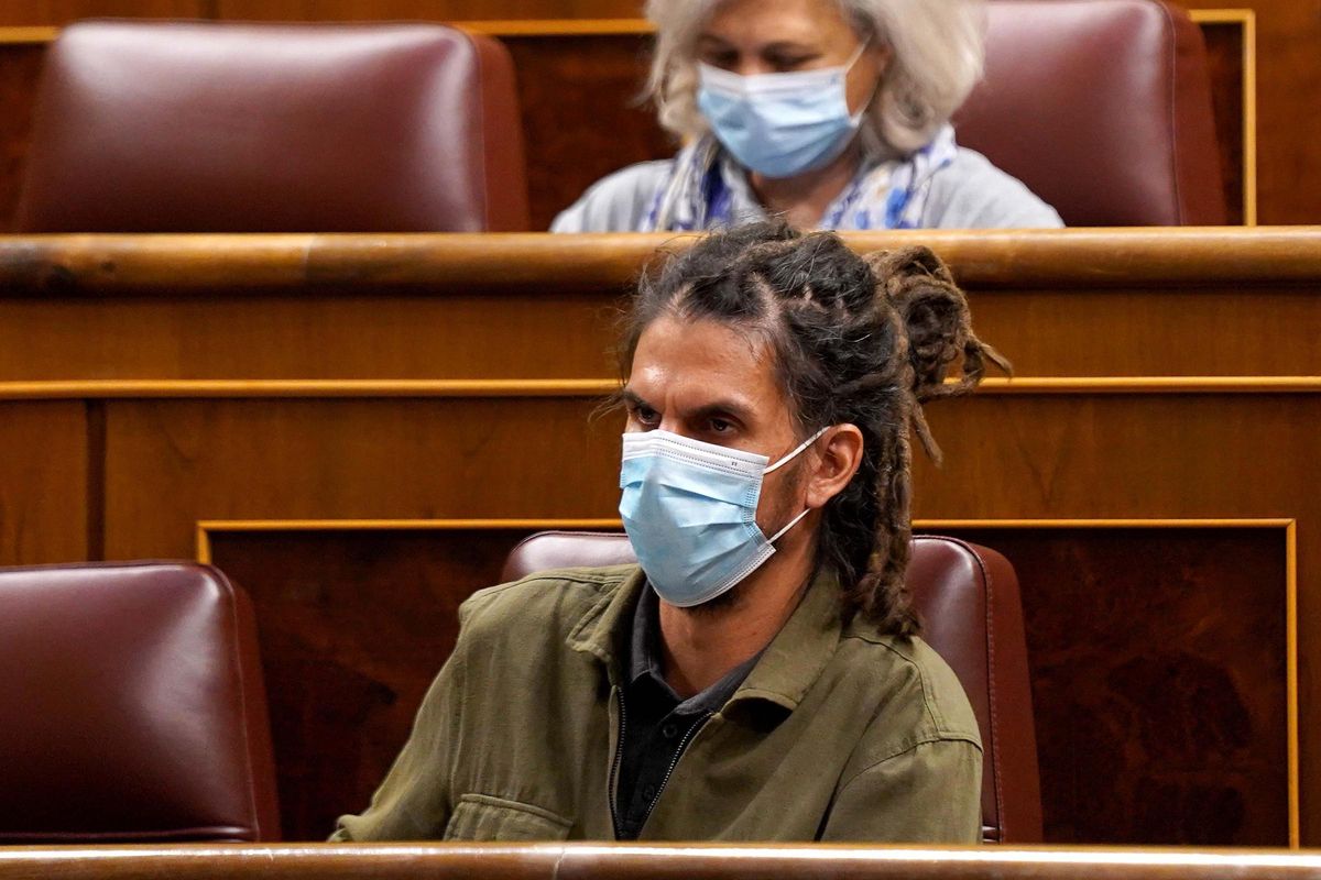 El diputado Alberto Rodríguez en un pleno del Congreso. El diputado Alberto Rodríguez en un pleno del Congreso.