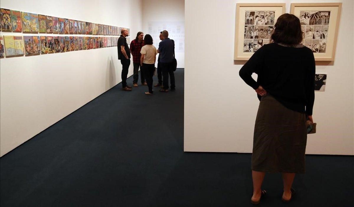 Viñetas de ’El Víbora’ en una de las salas de exposiciones del MNAC, la semana pasada. Viñetas de ’El Víbora’ en una de las salas de exposiciones del MNAC, la semana pasada.