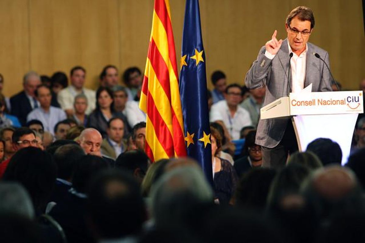 Artur Mas, durante el consell nacional de CiU, el domingo. Artur Mas, durante el consell nacional de CiU, el domingo.