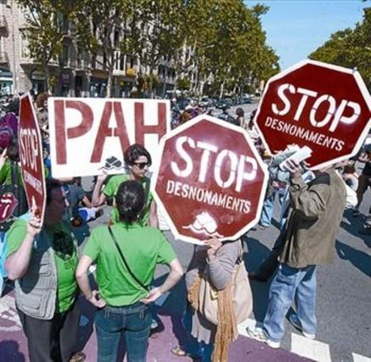 Acción reivindicativa de la Plataforma d’Afectats per la Hipoteca. Acción reivindicativa de la Plataforma d’Afectats per la Hipoteca.