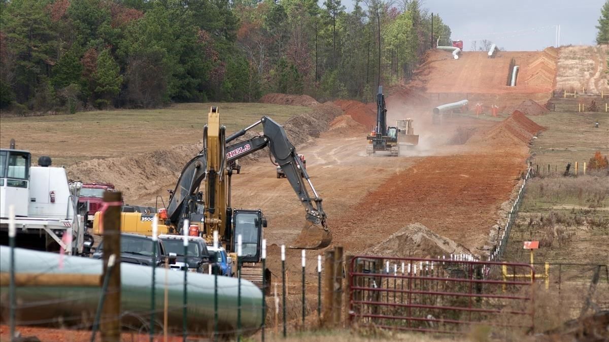 Trabajos de construcción del oleoducto Keystone XL, a su paso por Texas. Trabajos de construcción del oleoducto Keystone XL, a su paso por Texas.