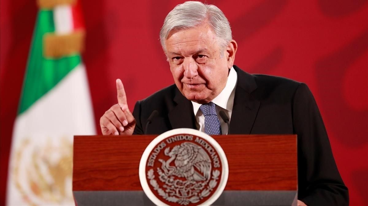 López Obrador, en una rueda de prensa. López Obrador, en una rueda de prensa.
