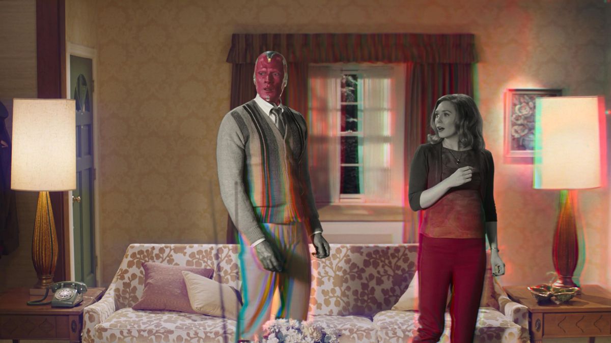 Paul Bettany y Elizabeth Olsen en el mundo cambiante de ’Bruja Escarlata y Visión’. Paul Bettany y Elizabeth Olsen en el mundo cambiante de ’Bruja Escarlata y Visión’.