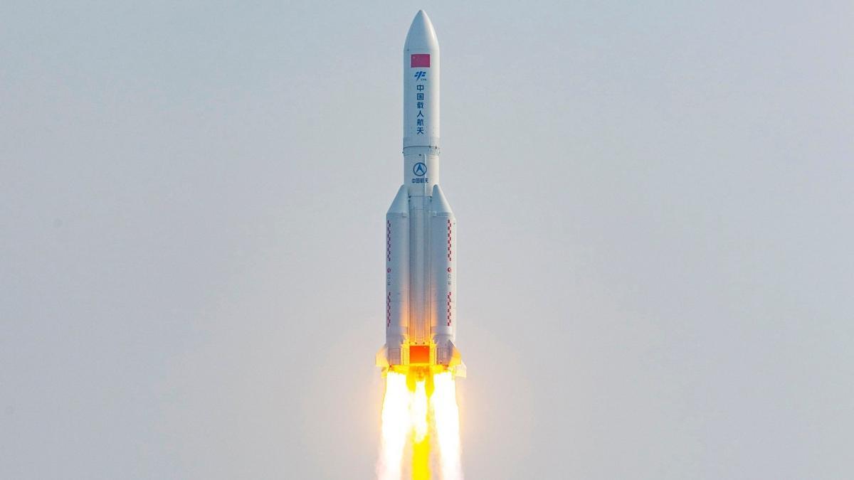 Lanzamiento del cohete chino Long March 5B, el pasado día 31.