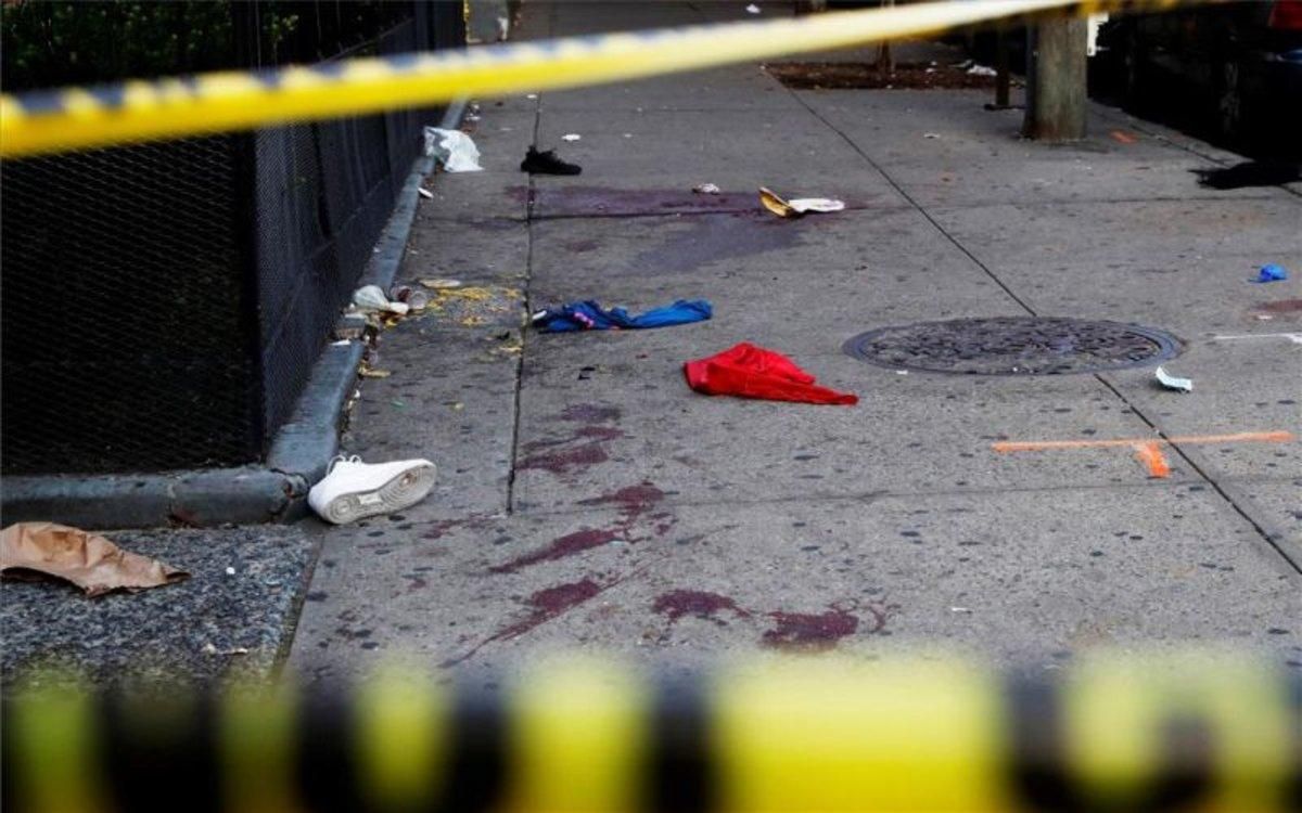 Escena de un tiroteo en Brooklyn, Nueva York. Escena de un tiroteo en Brooklyn, Nueva York.
