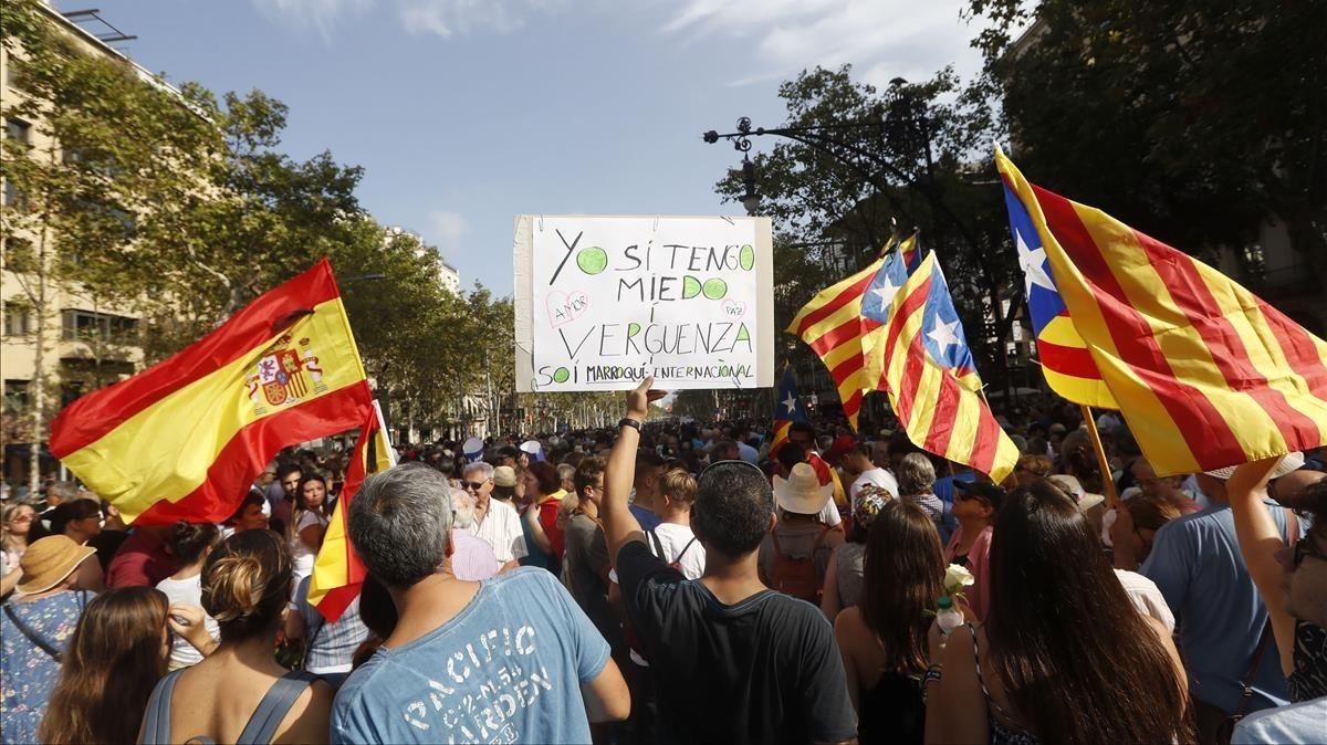 Asistentes a la manifestación ’No tinc por’. Asistentes a la manifestación ’No tinc por’.