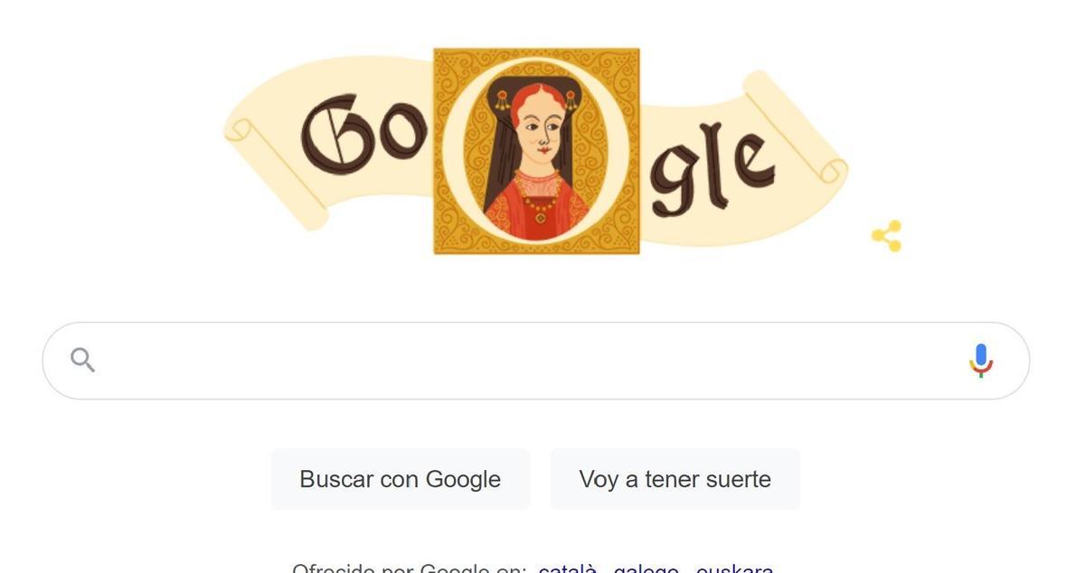 Google recuerda a la poetisa manchega Luisa de Medrano con un Doodle