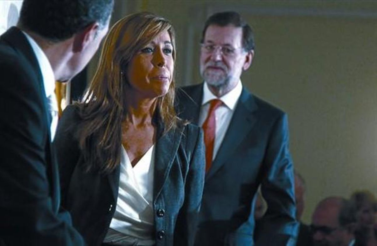Sánchez-Camacho, junto a Rajoy, en una visita reciente a Madrid. Sánchez-Camacho, junto a Rajoy, en una visita reciente a Madrid.