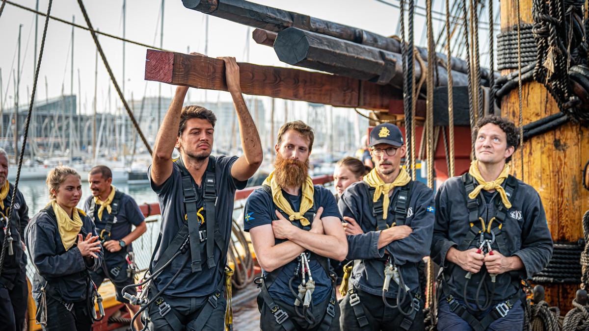 El Götheborg de Suecia, el velero de madera más grande del mundo, recala en Barcelona