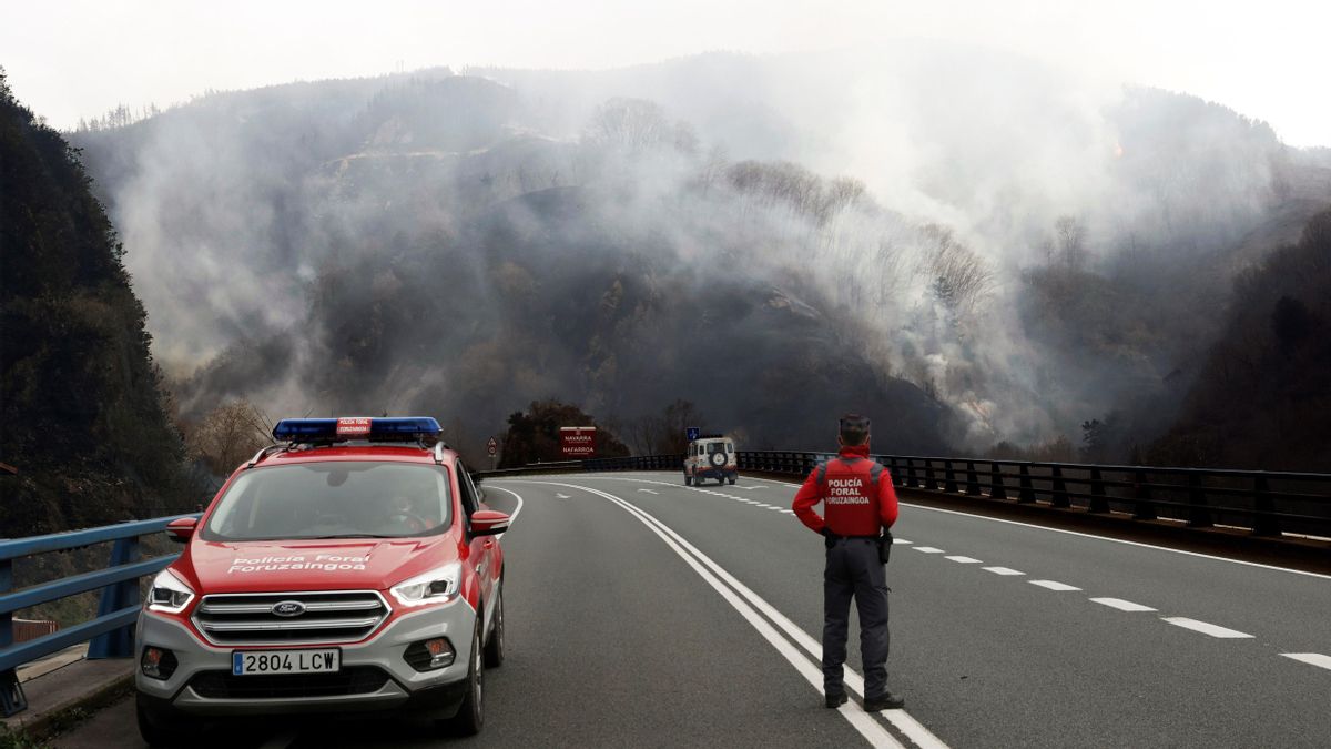 Un incendi a Navarra obliga a intervenir l’Exèrcit Un incendi a Navarra obliga a intervenir l’Exèrcit