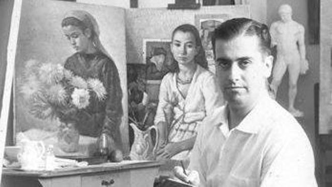 ICULT JOAN TORRAS VIVER  PINTOR   FOTOGRAFIA DEL ARXIU COMARCAL BAIX LLOBREGAT