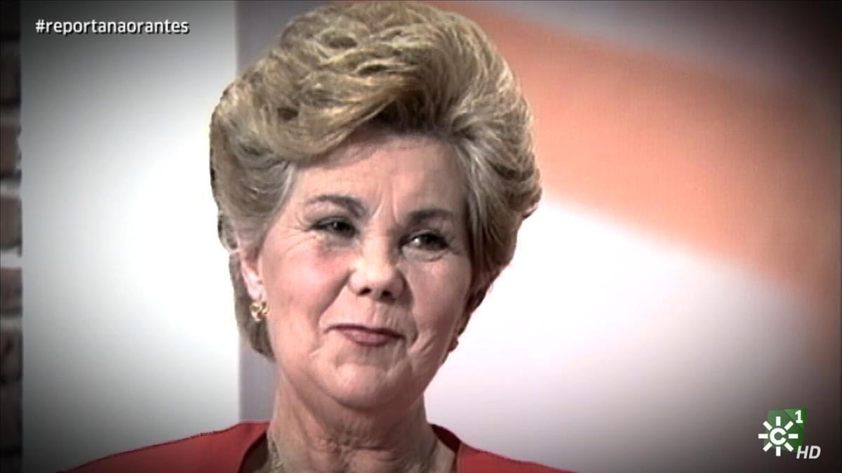 Ana Orantes, el día de su aparición en televisión, dos semanas antes de morir.