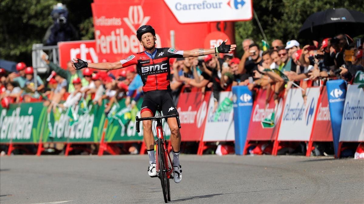 Alessandro de Marchi entra vencedor en la 11ª etapa de la Vuelta.